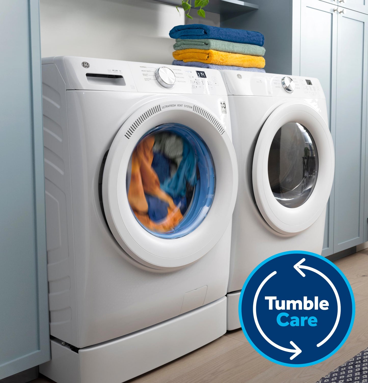 Ge Appliances GFW350SSYWW Ge® Energy Star® 4.6 Cu. Ft. Capacity Smart Front Load Washer With Ultrafresh Vent System With Odorblock™