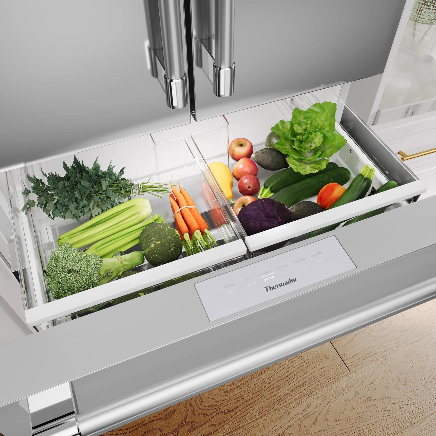 Thermador T36FL821NS Professional Freestanding French Door Bottom Mount Refrigerator 36'' Professional Stainless Steel