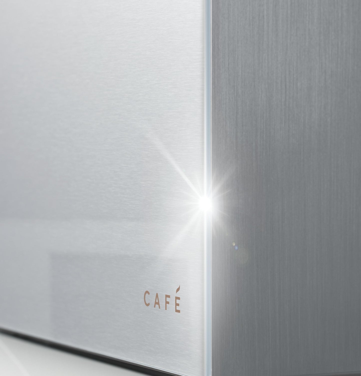 Cafe CHE23DM5WS5 Café™ Energy Star® 22.9 Cu. Ft. Smart Counter-Depth Quad-Door Refrigerator In Platinum Glass With Dual-Dispense Autofill Pitcher