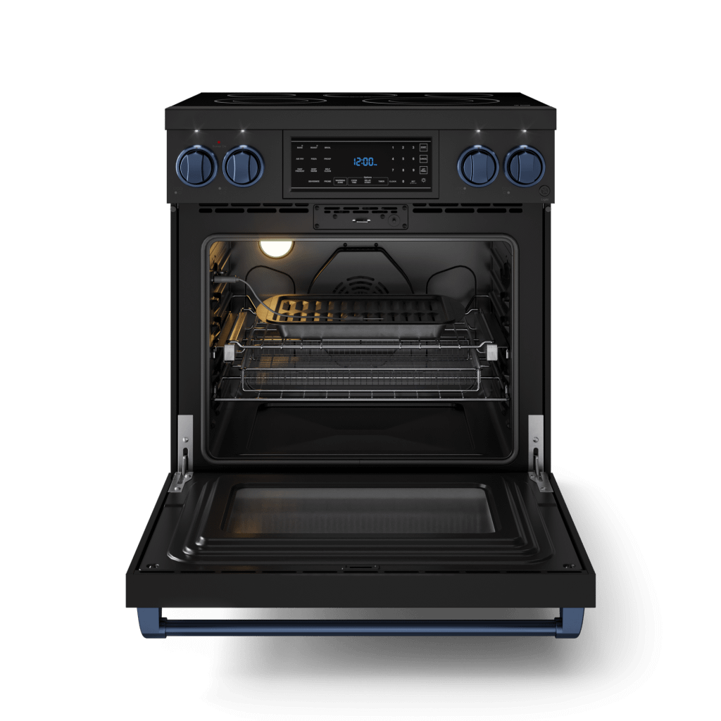 Thor Kitchen RSE30BBLU 30 Inch Professional Electric Range With Tilt Panel Touch Control In Black/Navy Blue Gordon Ramsay Series - Rse30B-Blu