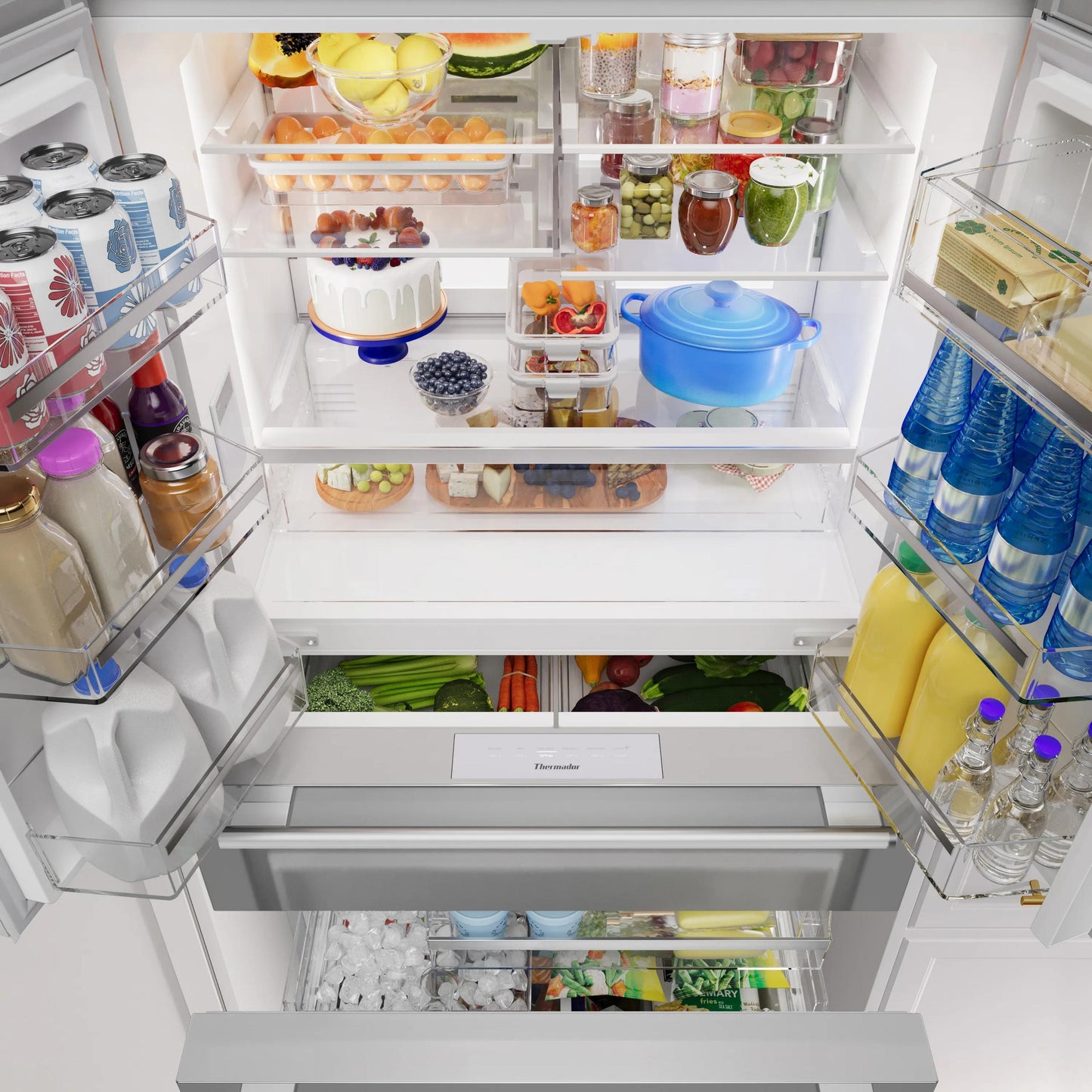 Thermador T36FL810NS Masterpiece® Freestanding French Door Bottom Mount Refrigerator 36'' Masterpiece® Stainless Steel