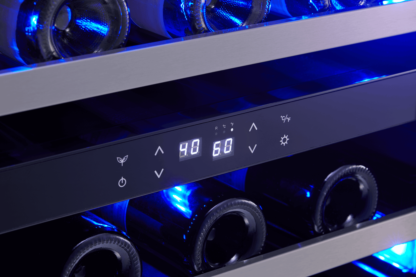 Zephyr PRW24C02AG Presrv Wine Cooler, 24In Under Cabinet, Ss+Glass, Reverse Door, 2 Zone