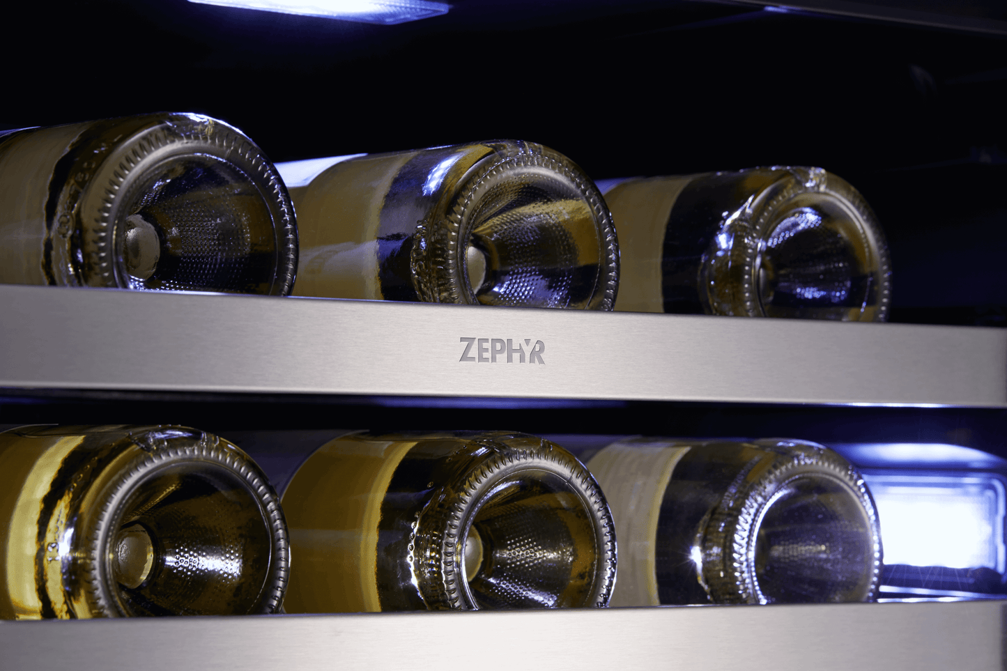 Zephyr PRW24C02AG Presrv Wine Cooler, 24In Under Cabinet, Ss+Glass, Reverse Door, 2 Zone
