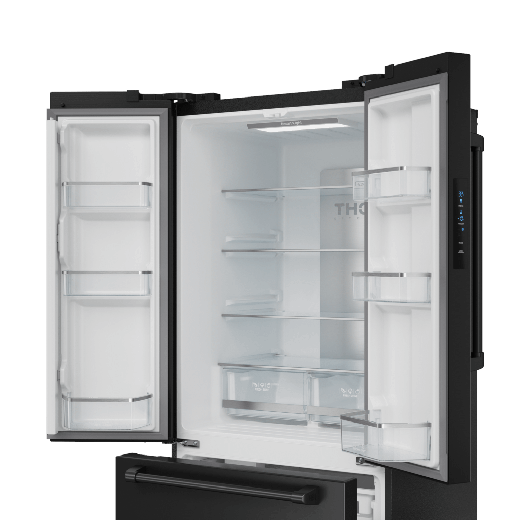 Thor Kitchen RF3017FFD00 30 Inch 17.7 Cu Ft French Door Counter Depth Refrigerator With Ice Maker In Black Gordon Ramsay Series - Rf3017Ffd00