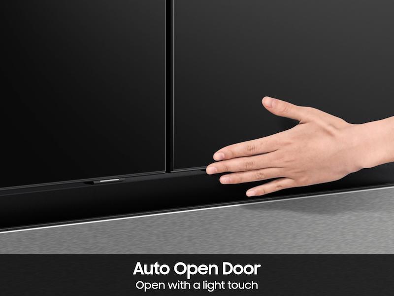 Samsung RF90F29BECR Bespoke 29 Cu. Ft. 4-Door French Door Refrigerator With Ai Home & Ai Vision Inside™ In Charcoal Glass And Stainless Steel
