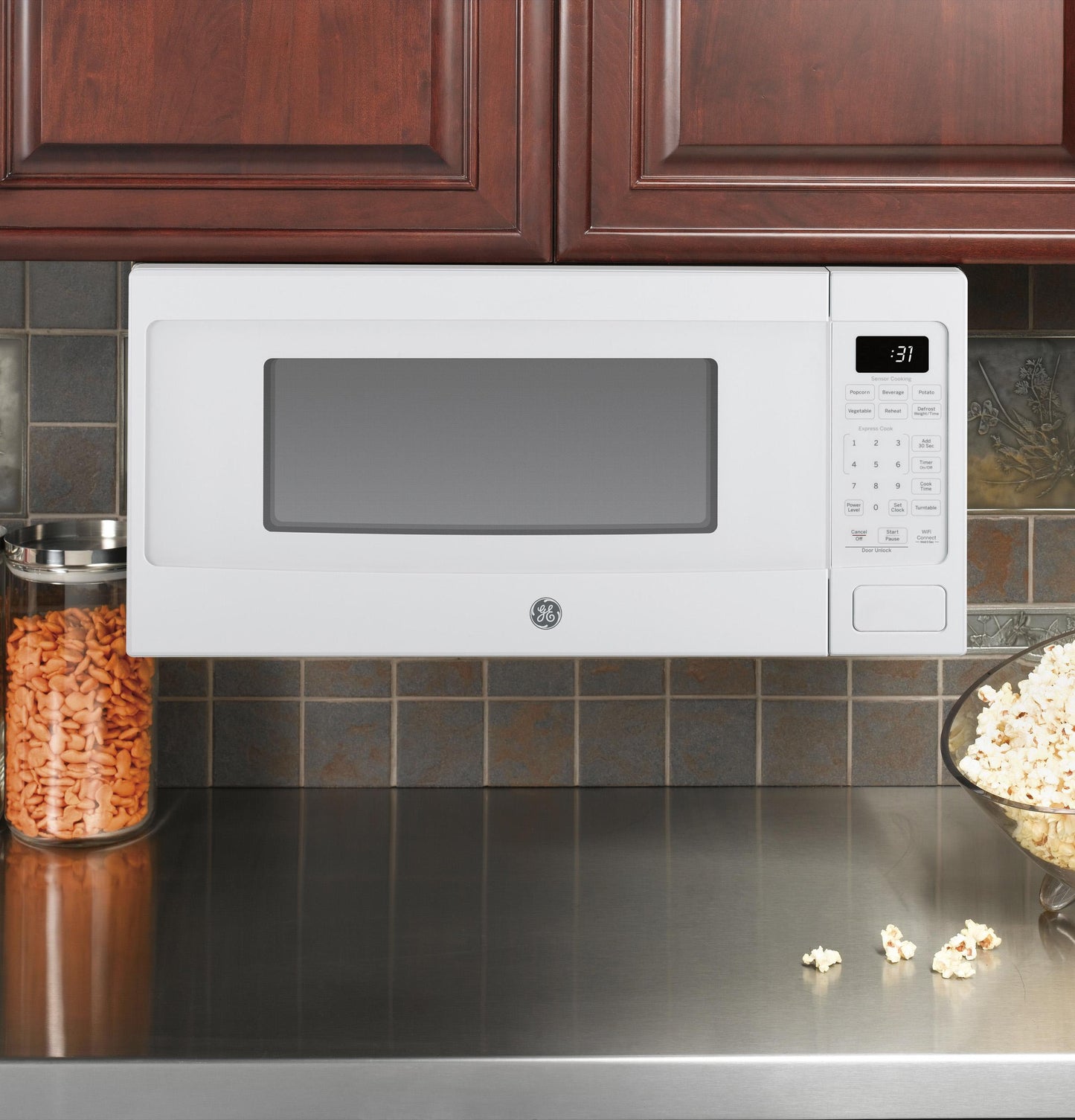 Ge Appliances PCHK11S1WWW Ge Profile™ 1.1 Cu. Ft. Countertop Microwave Oven