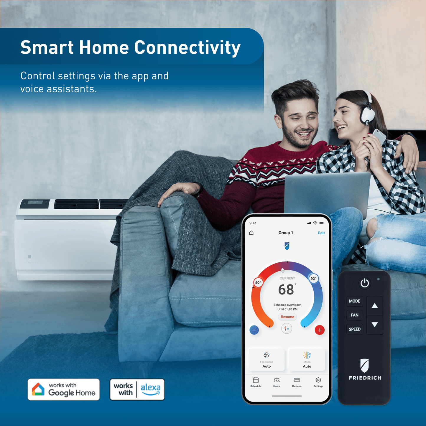 Friedrich WCVT10B30A Friedrich Wallmaster Inverter 10,000 Btu 230V Smart Through-The-Wall Air Conditioner - Cool Only