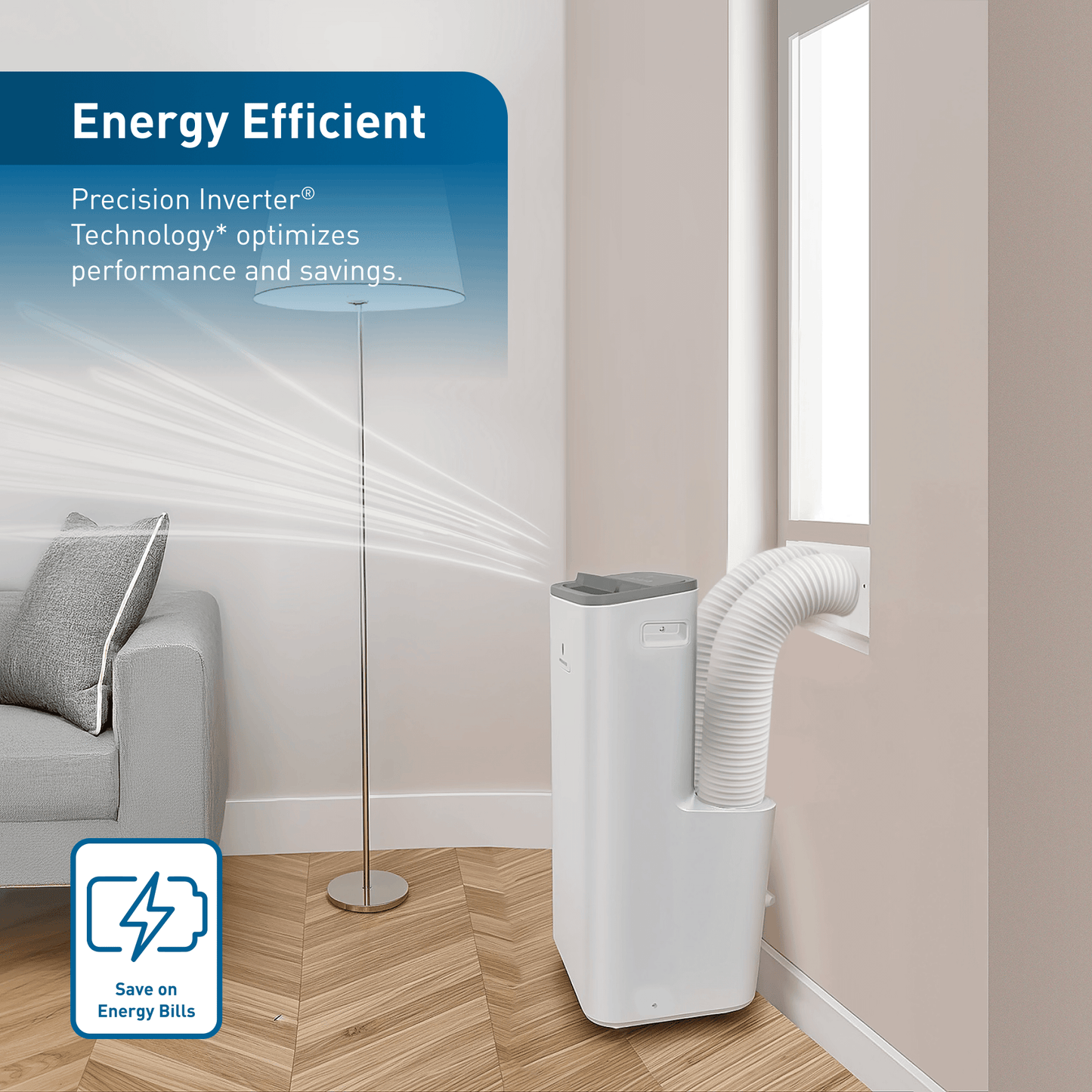 Friedrich ZHP14DC Friedrich Zoneaire Premier 14,000 Btu Dual-Hose Smart Portable Air Conditioner With Heat Pump