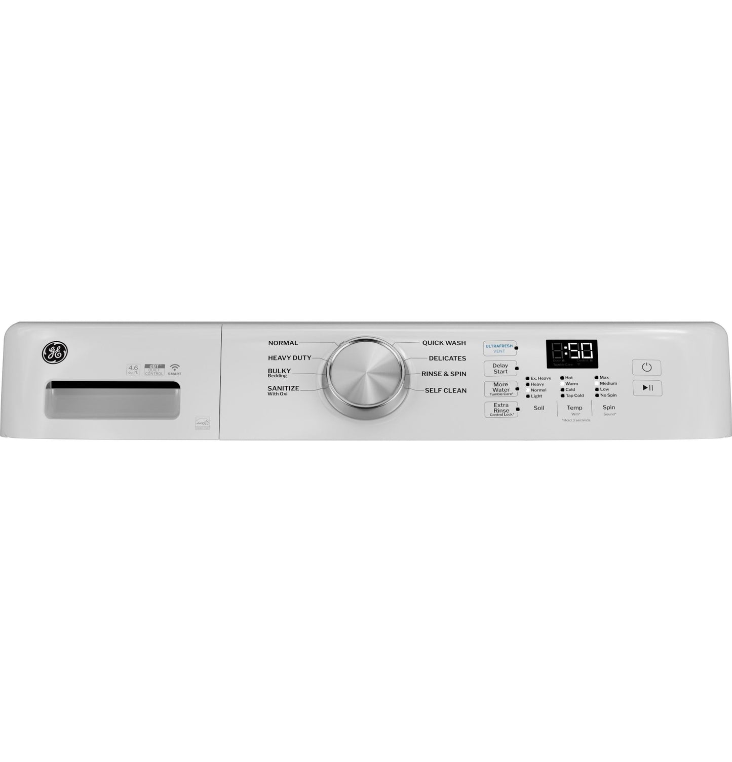 Ge Appliances GFW350SSYWW Ge® Energy Star® 4.6 Cu. Ft. Capacity Smart Front Load Washer With Ultrafresh Vent System With Odorblock™