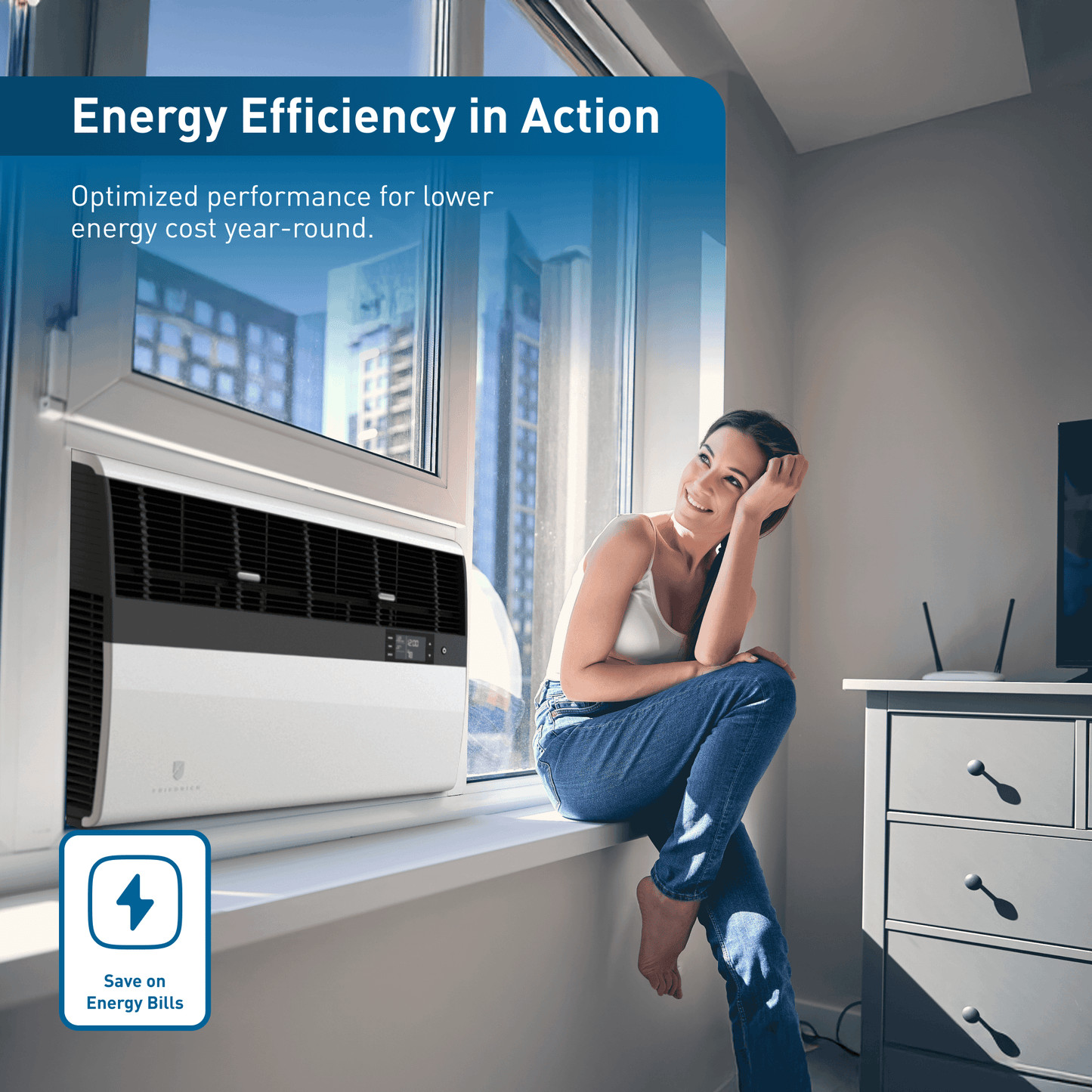 Friedrich KCVS12B10A Friedrich K Hl Inverter 12,000 Btu 115V Smart Window/Wall Air Conditioner - Cool Only