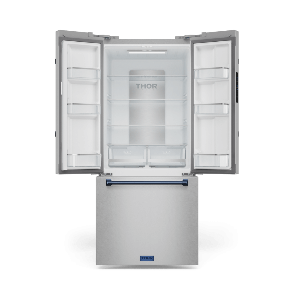 Thor Kitchen RF3017FFD99BLU 30 Inch 17.7 Cu Ft French Door Counter Depth Refrigerator With Ice Maker In Stainless Steel/Navy Blue Gordon Ramsay Series - Rf3017Ffd99-Blu
