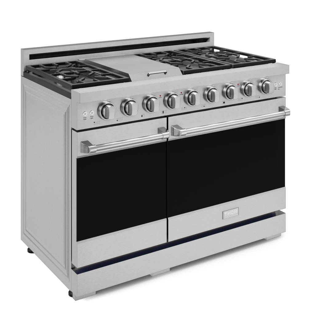 Thor Kitchen RSG48ELP 48 Inch Professional Lp Range With Pro-Style Knobs In Stainless Steel Gordon Ramsay Series - Rsg48Elp