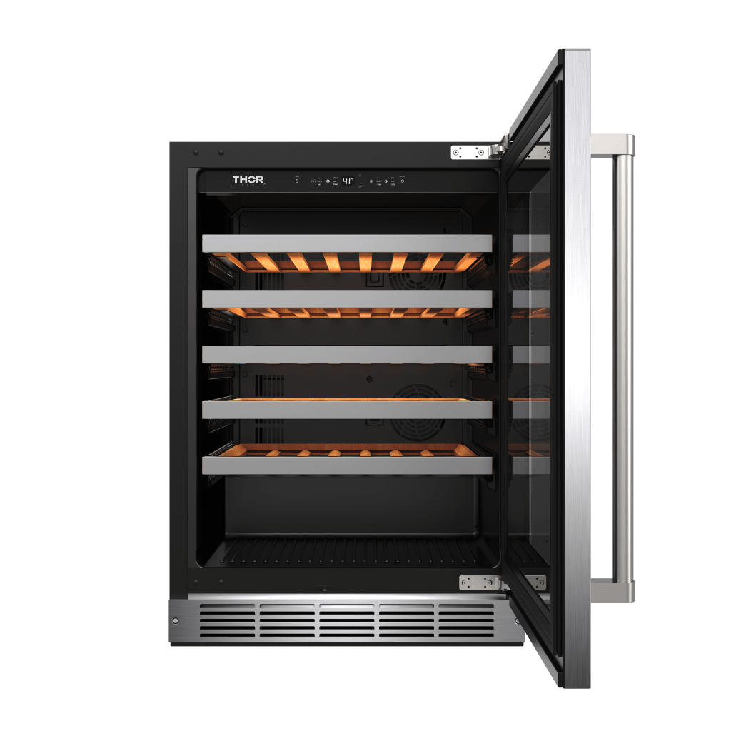 Thor Kitchen TWC24US Thor Kitchen 24-Inch Single Zone Wine Cooler, 46 Wine Bottle Capacity - Model Twc24Us