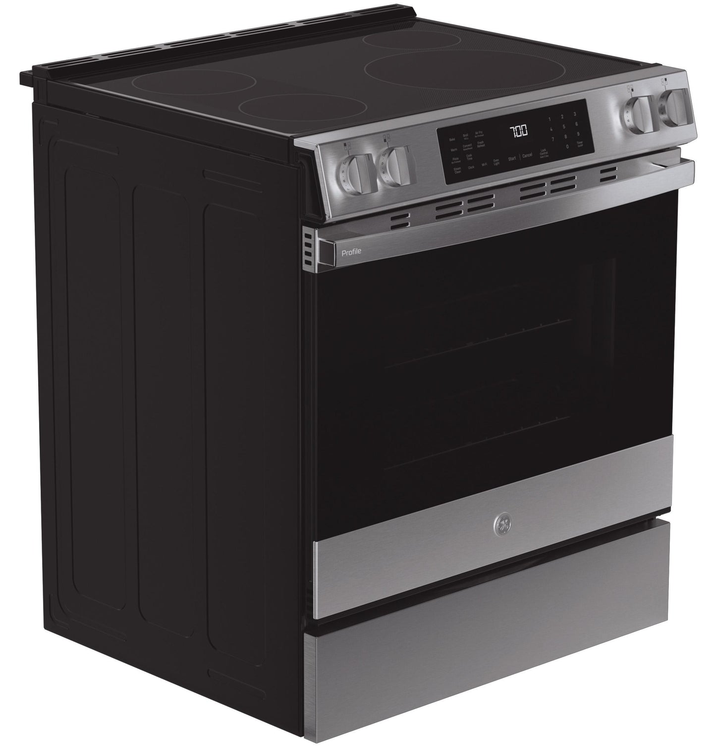 Ge Appliances PHS700AYFS Ge Profile™ Energy Star® 30" Smart Slide-In Induction And Convection Range With No Preheat Air Fry And Easywash™ Oven Tray