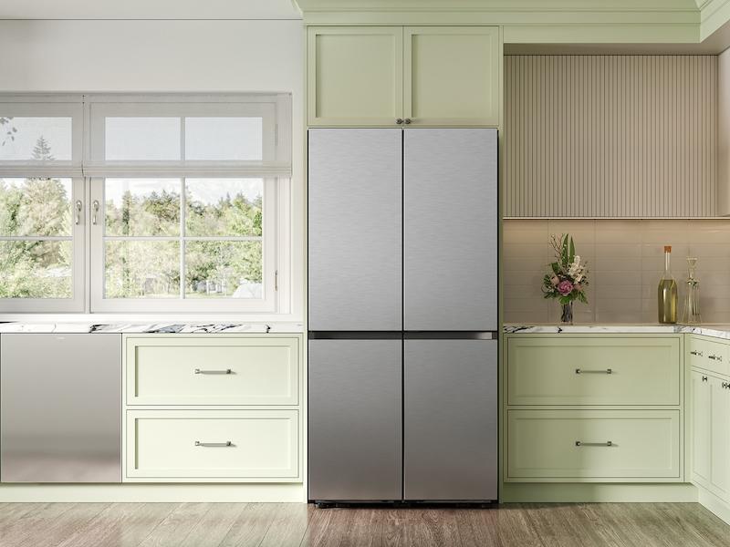 Samsung RM80F23VMR Bespoke 23 Cu. Ft. Counter Depth 4-Door French Door Refrigerator With Ai Hybrid Cooling & Beverage Center™ In Stainless Steel