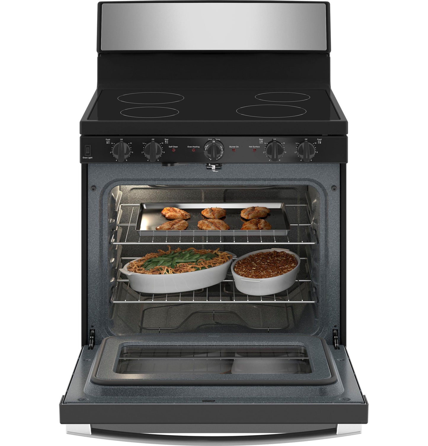 Ge Appliances JB480SYSS Ge® Energy Star® 30" Free-Standing Electric Radiant Smooth Cooktop Range