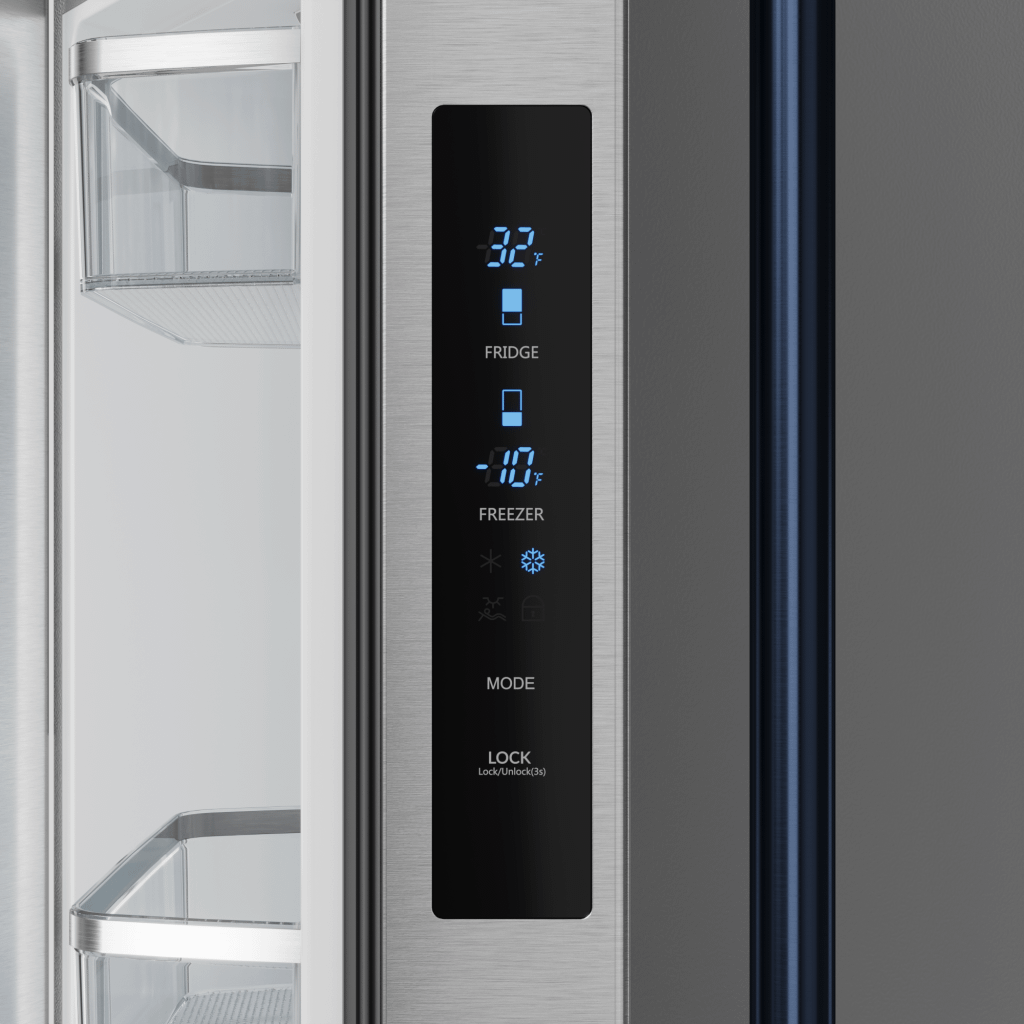 Thor Kitchen RF3017FFD99BLU 30 Inch 17.7 Cu Ft French Door Counter Depth Refrigerator With Ice Maker In Stainless Steel/Navy Blue Gordon Ramsay Series - Rf3017Ffd99-Blu