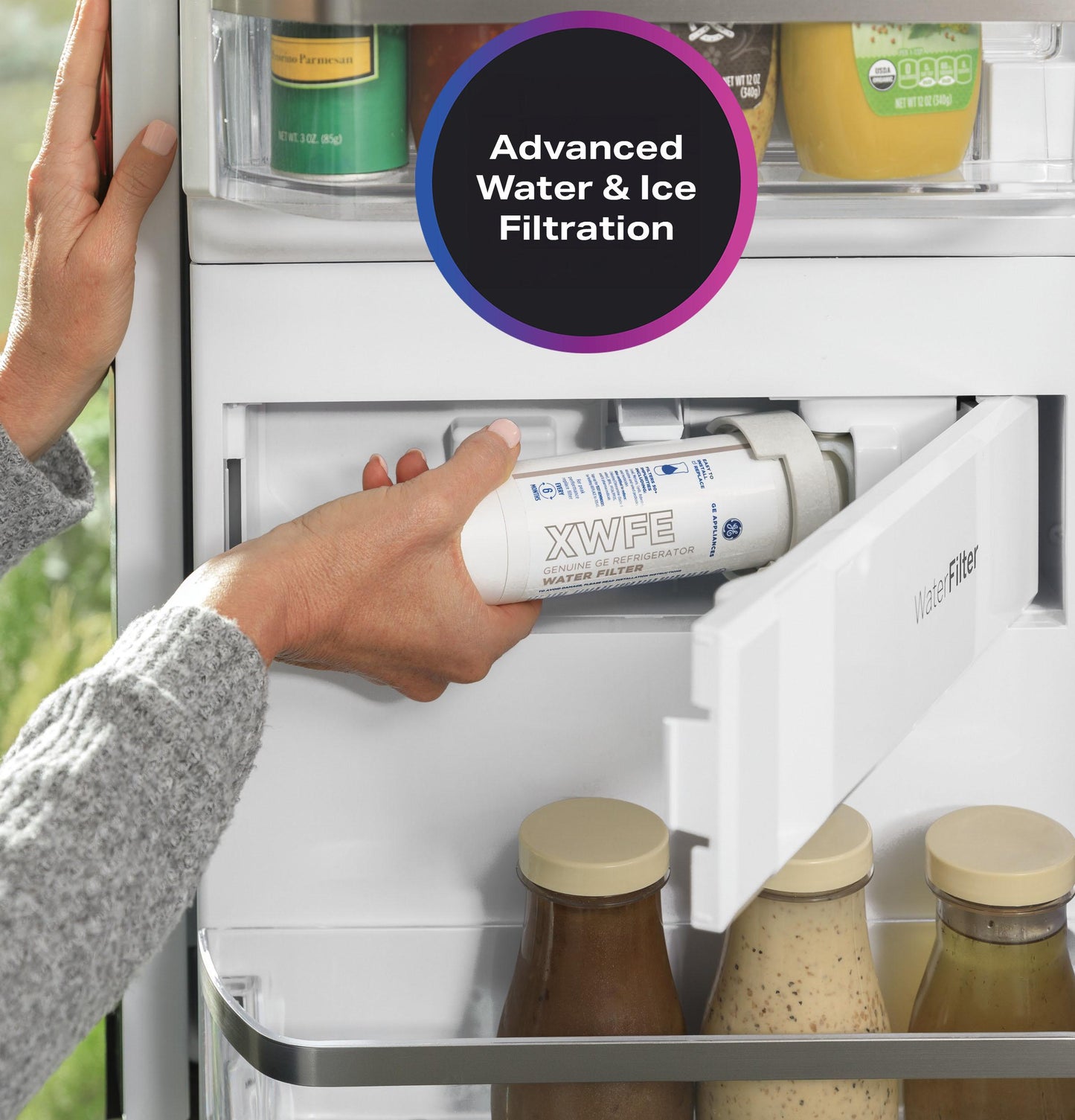 Ge Appliances PXD22BYPFS Ge Profile™ 22.4 Cu. Ft. Smart Counter-Depth Fingerprint Resistant 4-Door French-Door Refrigerator With Door In Door