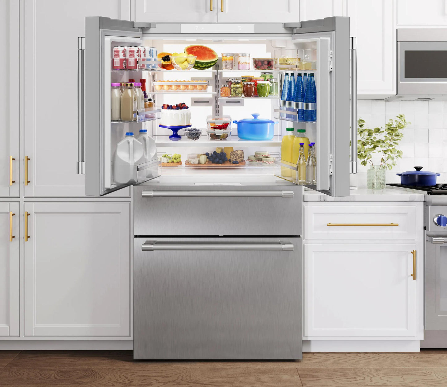 Thermador T36FL821NS Professional Freestanding French Door Bottom Mount Refrigerator 36'' Professional Stainless Steel