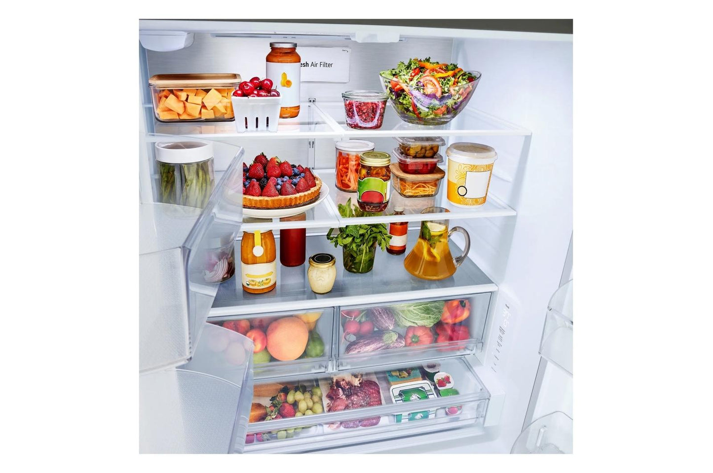 Lg LF25Z6211S 25 Cu. Ft. Counter-Depth Max™ With Zero Clearance™ 3-Door French Door Refrigerator With Thin Door Design