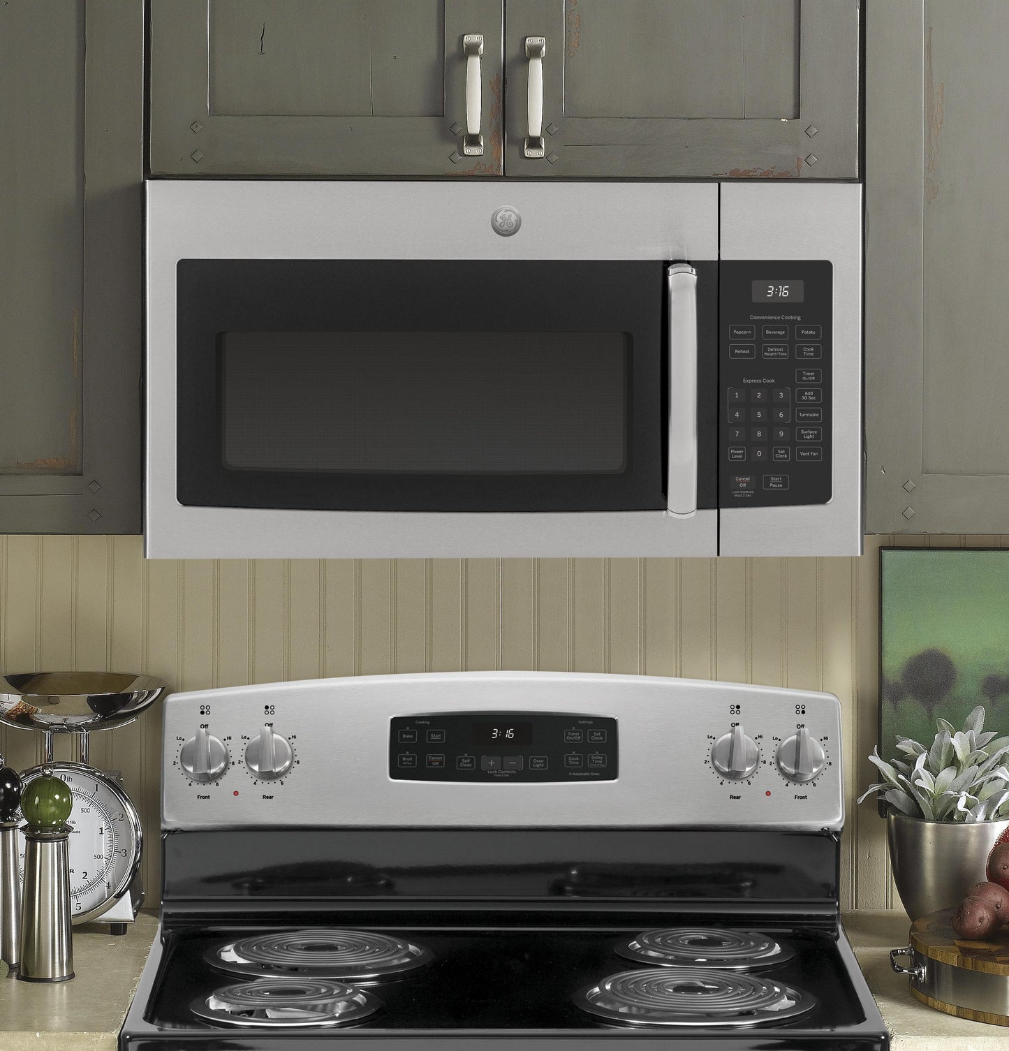 Ge Appliances JVM3160RTSS Ge® 1.6 Cu. Ft. Over-The-Range Microwave Oven