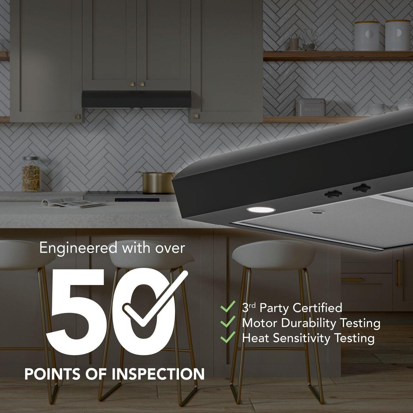 Broan MTR1303BL Broan-Nutone 30-Inch Under Cabinet Range Hood, Energy Star, 350 Max Blower Cfm, Black