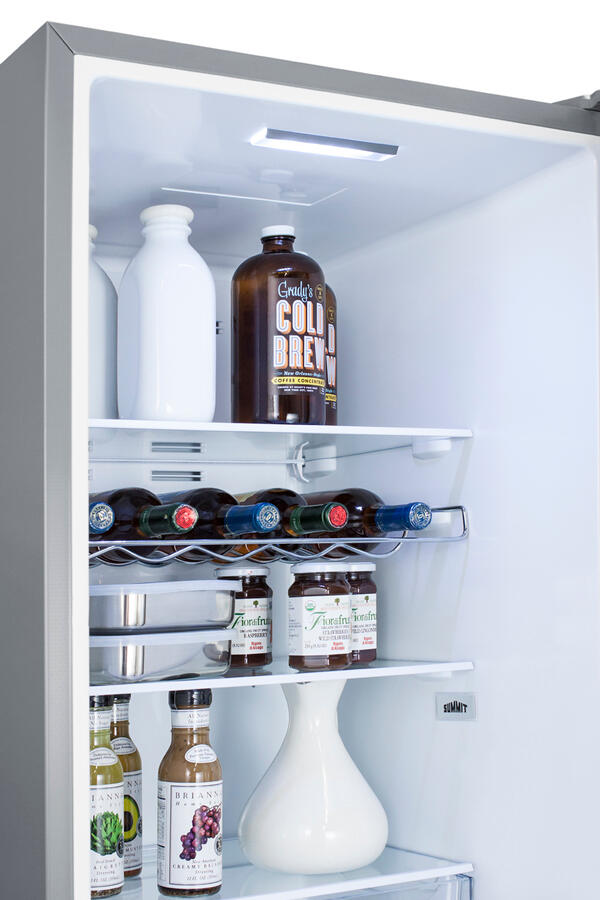 Summit FFBF192SSBIIMLHD 24" Wide Built-In Bottom Freezer Refrigerator With Icemaker