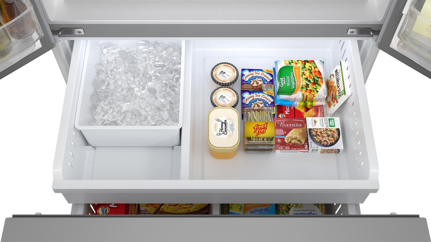 Sharp SJF2955KS Sharp French 3-Door Refrigerator With Water Dispenser