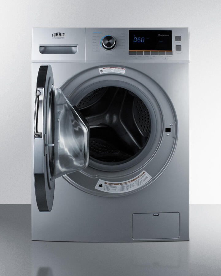 Summit SPWD2201SS 24" Wide 115V Washer/Dryer Combo For Non-Vented Use In Platinum Finish