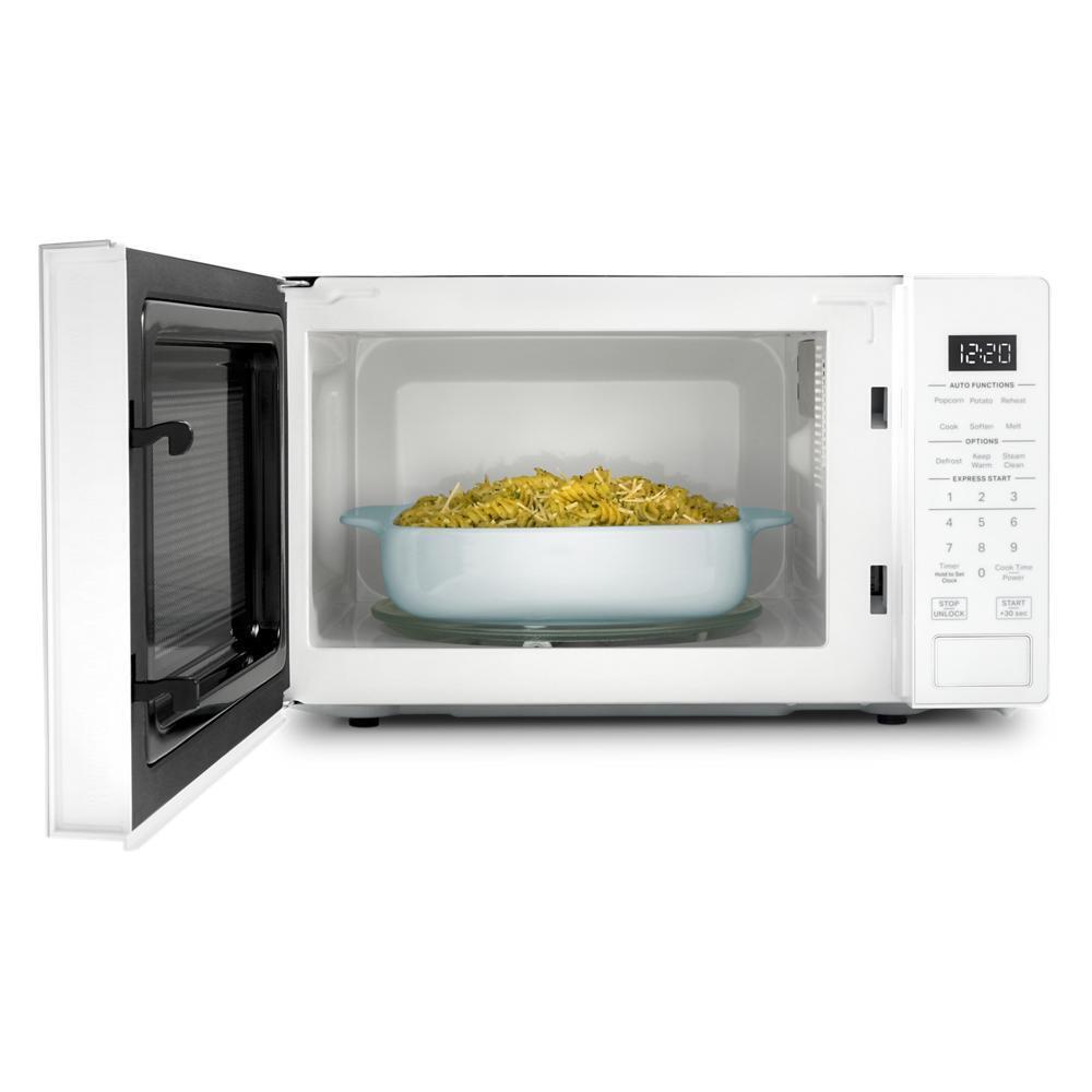Whirlpool WMCS3018RW 0.7 Cu. Ft. White Countertop Microwave With Steam Clean - 700 Watt