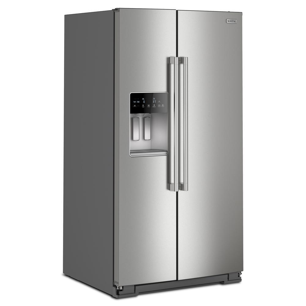 Maytag MRSF6636RZ 36-Inch Wide Full-Depth Side-By-Side Refrigerator With Arctic Blue Interior - 28.3 Cu. Ft.