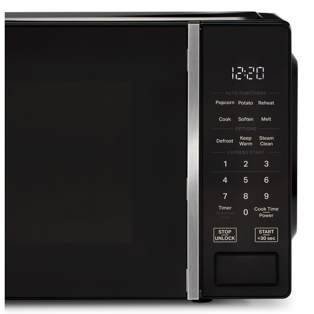 Whirlpool WMCS3018RB 0.7 Cu. Ft. Black Countertop Microwave With Steam Clean - 700 Watt
