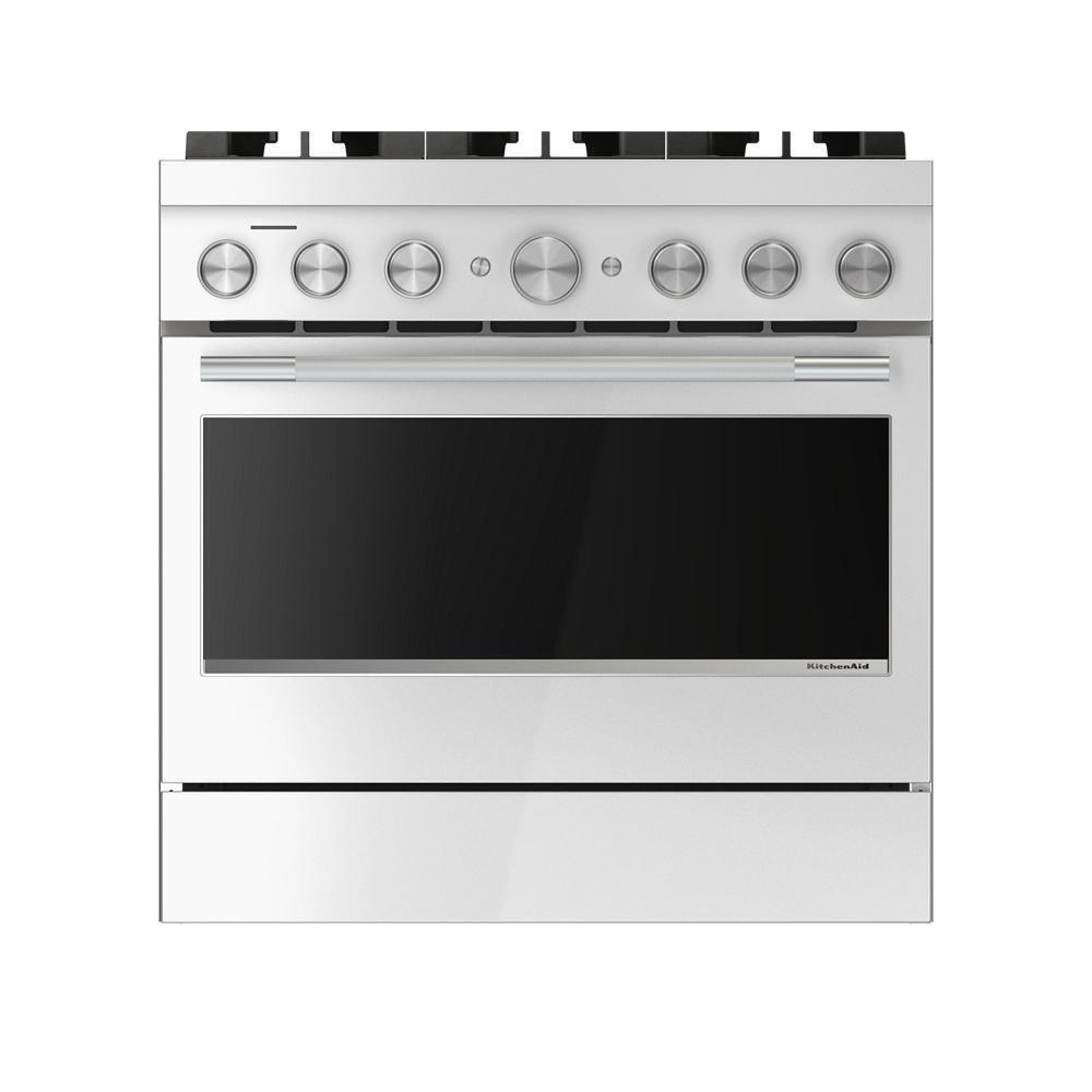 Kitchenaid KFGS936SSS Kitchenaid® 36-Inch 6 Burner Commercial-Style Gas Range With No Preheat Air Fry Mode