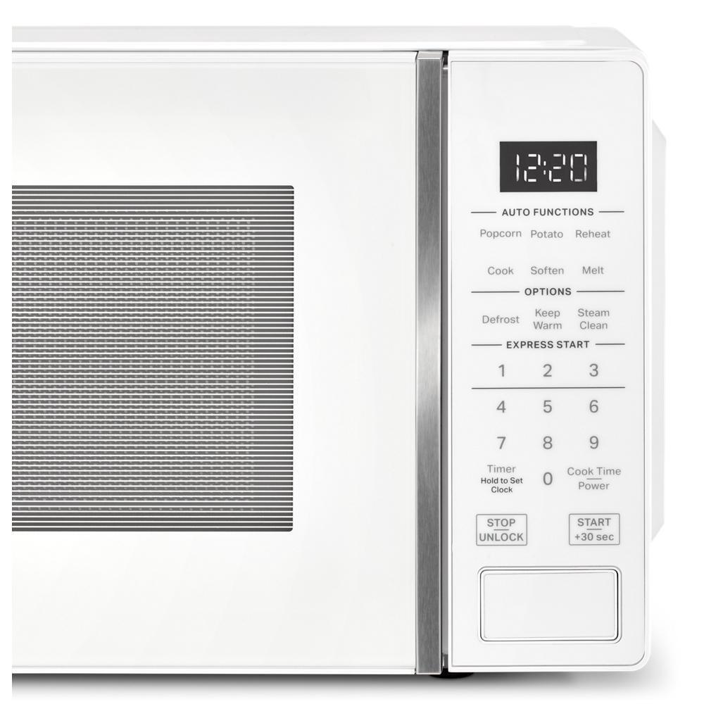 Whirlpool WMCS3018RW 0.7 Cu. Ft. White Countertop Microwave With Steam Clean - 700 Watt