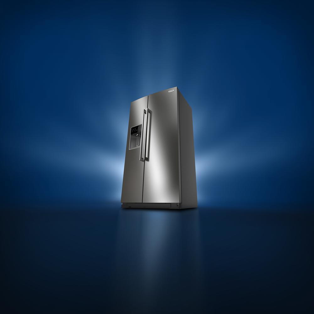 Maytag MRSF6636RZ 36-Inch Wide Full-Depth Side-By-Side Refrigerator With Arctic Blue Interior - 28.3 Cu. Ft.