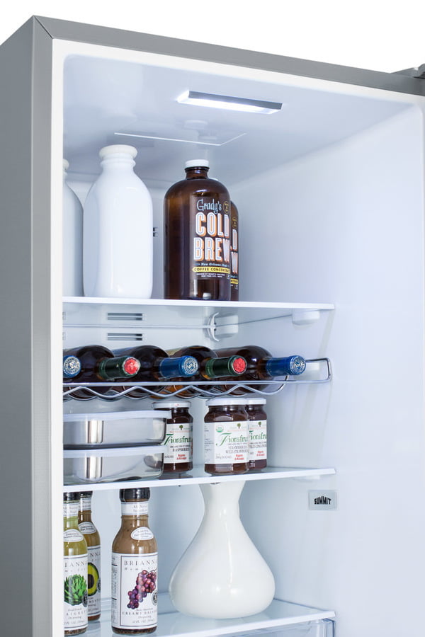 Summit FFBF192SSIM 24" Wide Bottom Freezer Refrigerator With Icemaker