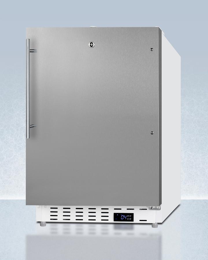 Summit ADA404REFSSHV 20" Wide Built-In Healthcare All-Refrigerator, Ada Compliant