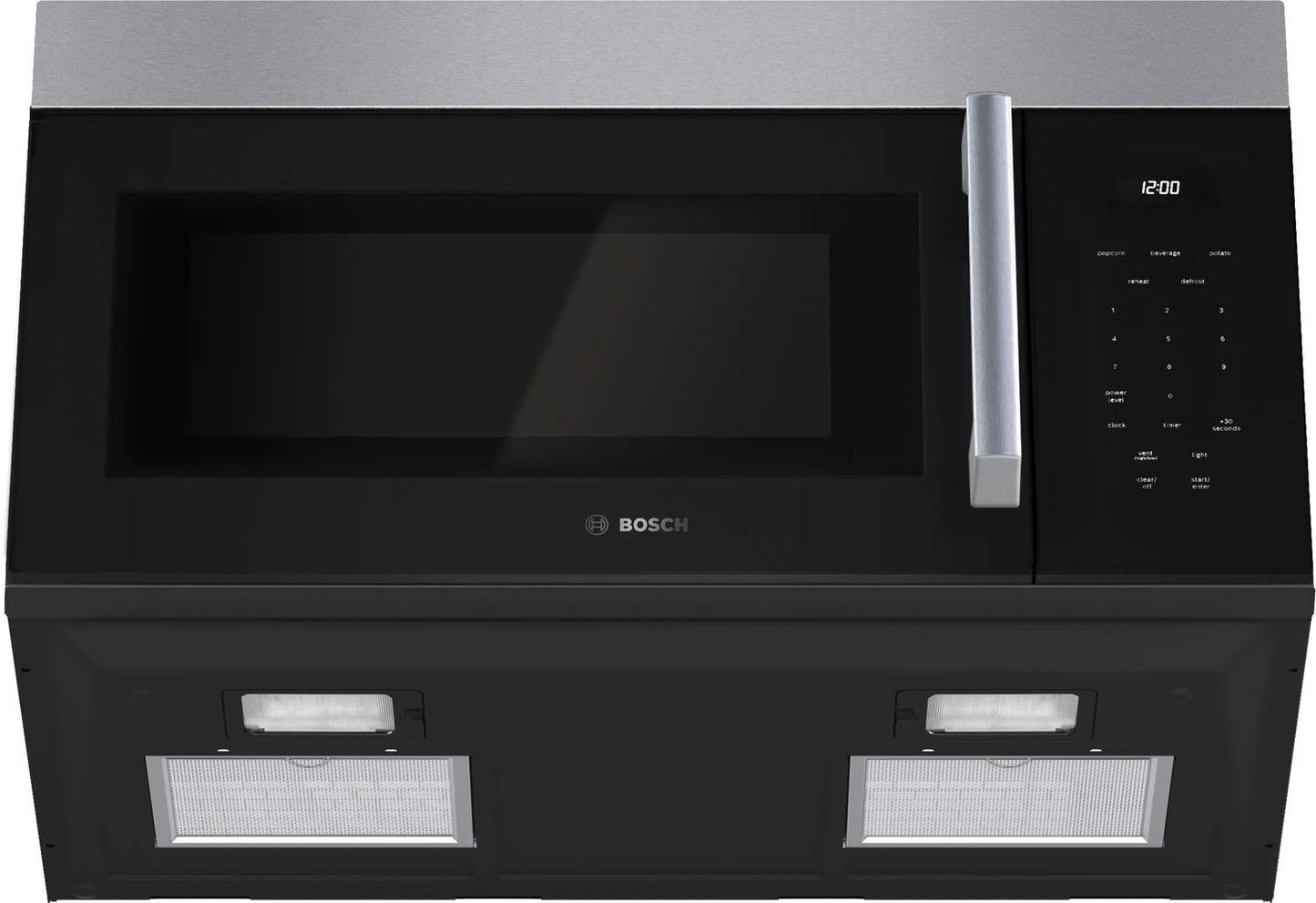 Bosch HMV1055U 100 Series Over-The-Range Microwave 30" Left Sideopening Door, Stainless Steel