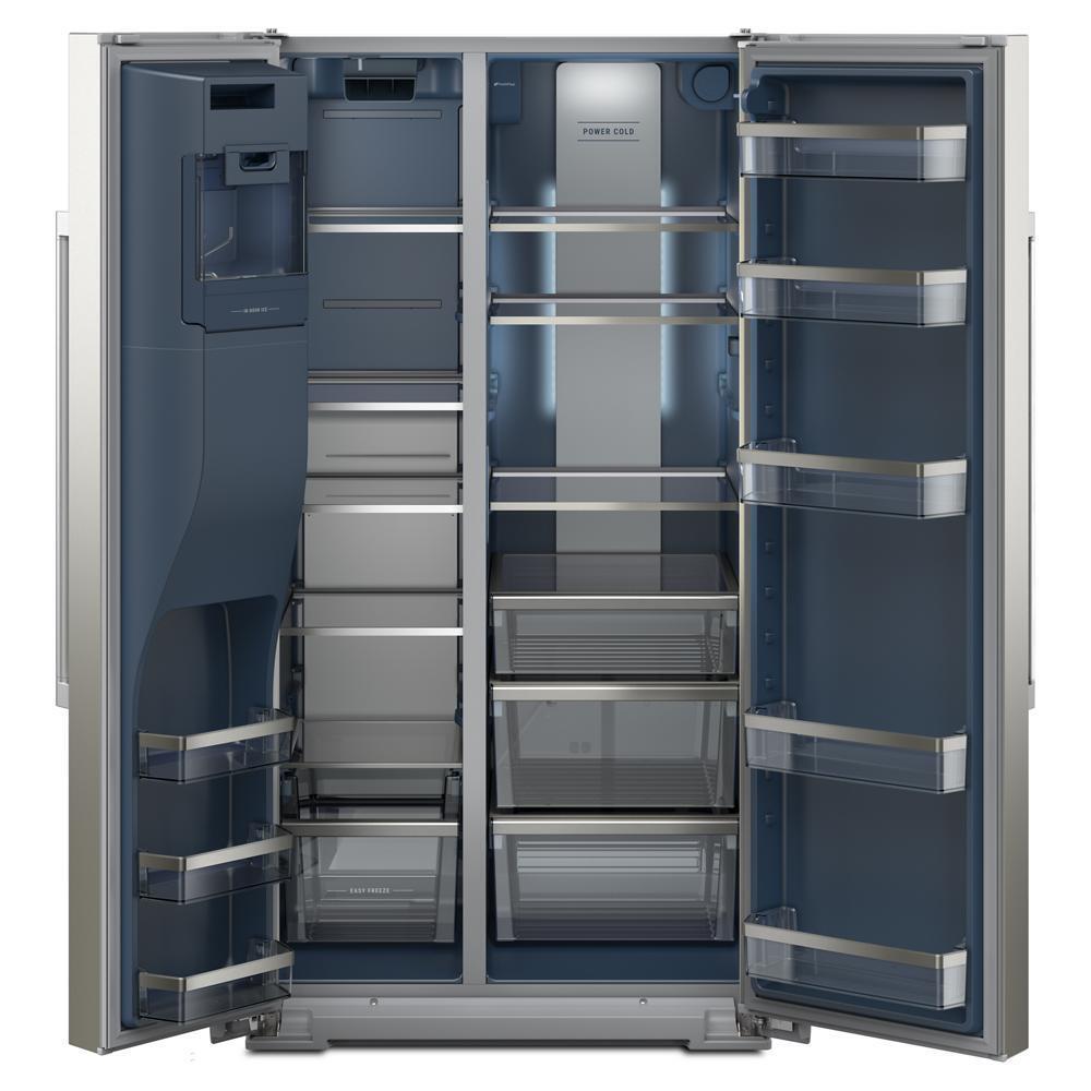 Maytag MRSF6636RZ 36-Inch Wide Full-Depth Side-By-Side Refrigerator With Arctic Blue Interior - 28.3 Cu. Ft.