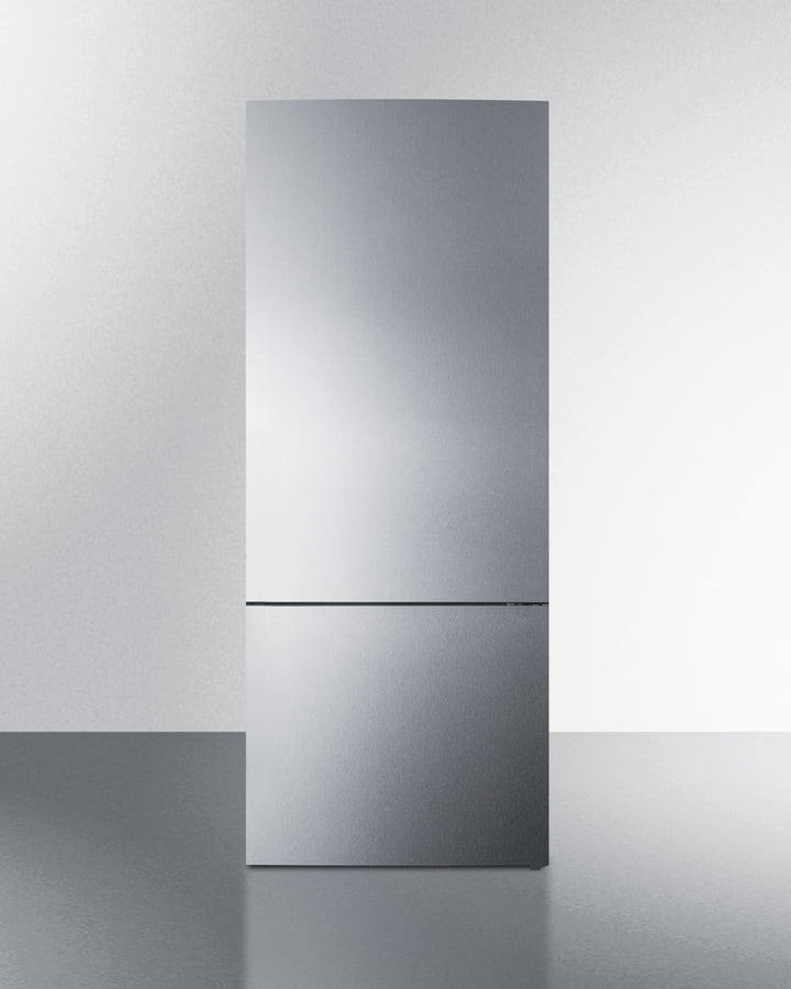 Summit FFBF279SSIM 28" Wide Built-In Bottom Freezer Refrigerator With Icemaker