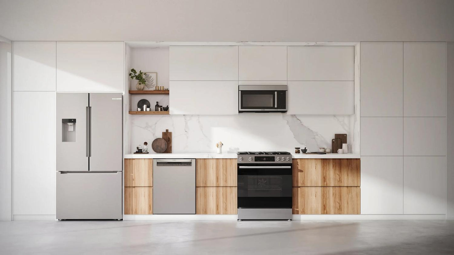 Bosch HMV3055U 300 Series, Over-The-Range Microwave, 30'', Door Hinge: Left, Stainless Steel