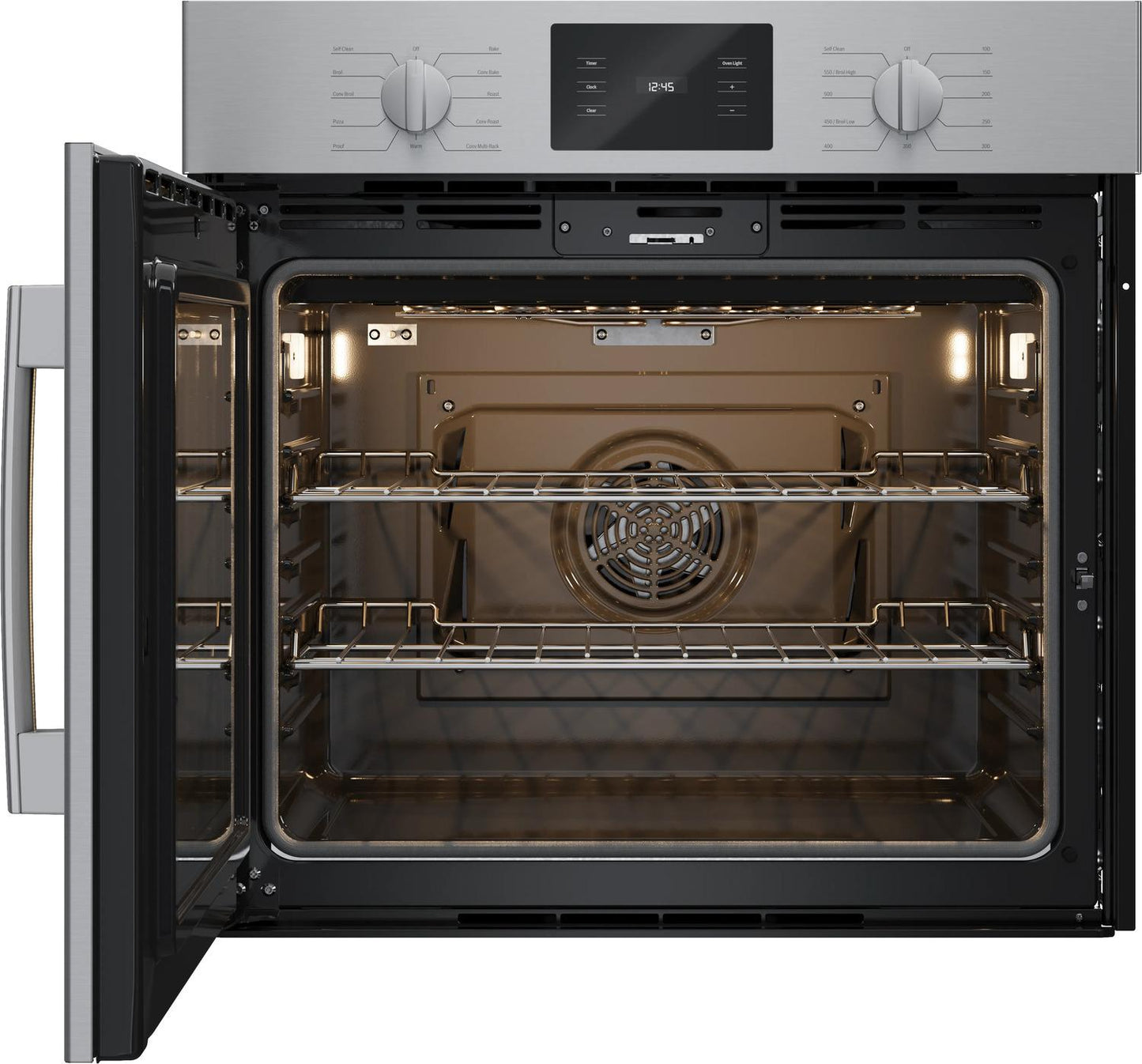 Bosch HBL5455LUC 500 Series Single Wall Oven 30" Left Sideopening Door, Stainless Steel