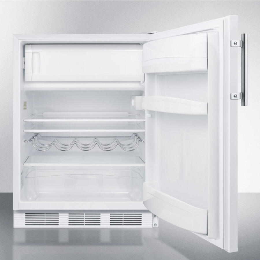 Summit CT661ADA Ada Compliant Freestanding Refrigerator-Freezer For Residential Use, Cycle Defrost With Deluxe Interior And White Finish