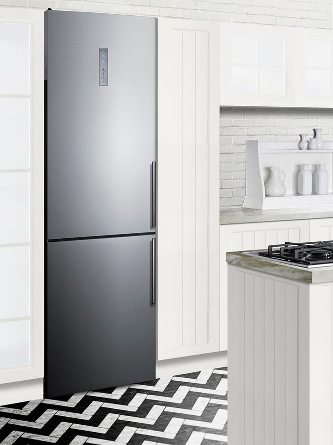 Summit FFBF192SSBILHD 24" Wide Built-In Bottom Freezer Refrigerator