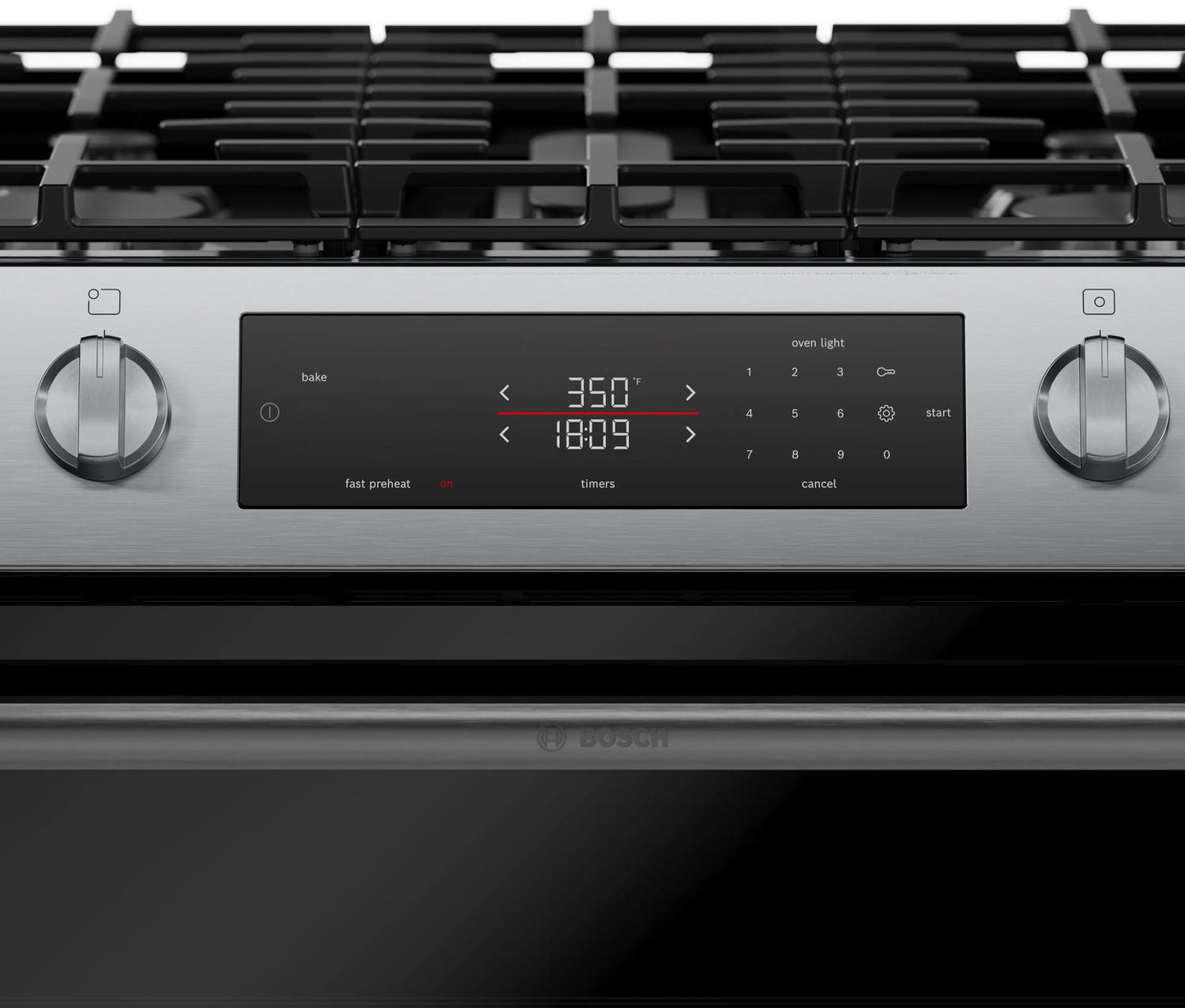 Bosch HGF1050MUC 100 Series Freestanding Gas Range Stainless Steel