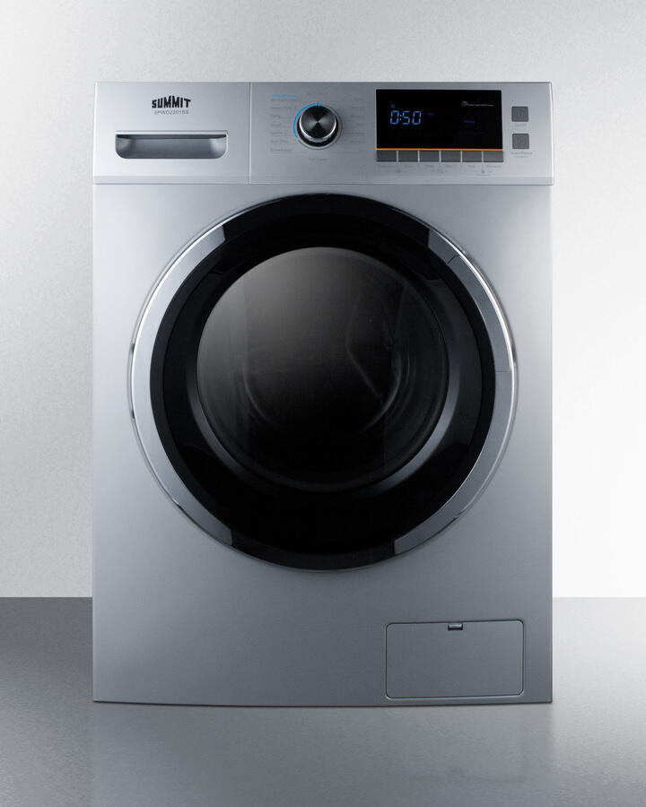 Summit SPWD2201SS 24" Wide 115V Washer/Dryer Combo For Non-Vented Use In Platinum Finish