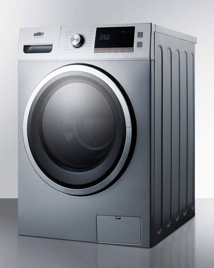 Summit SPWD2201SS 24" Wide 115V Washer/Dryer Combo For Non-Vented Use In Platinum Finish