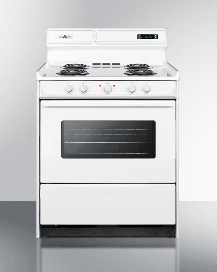 Summit WEM230KW 30" Wide Electric Coil Top Range