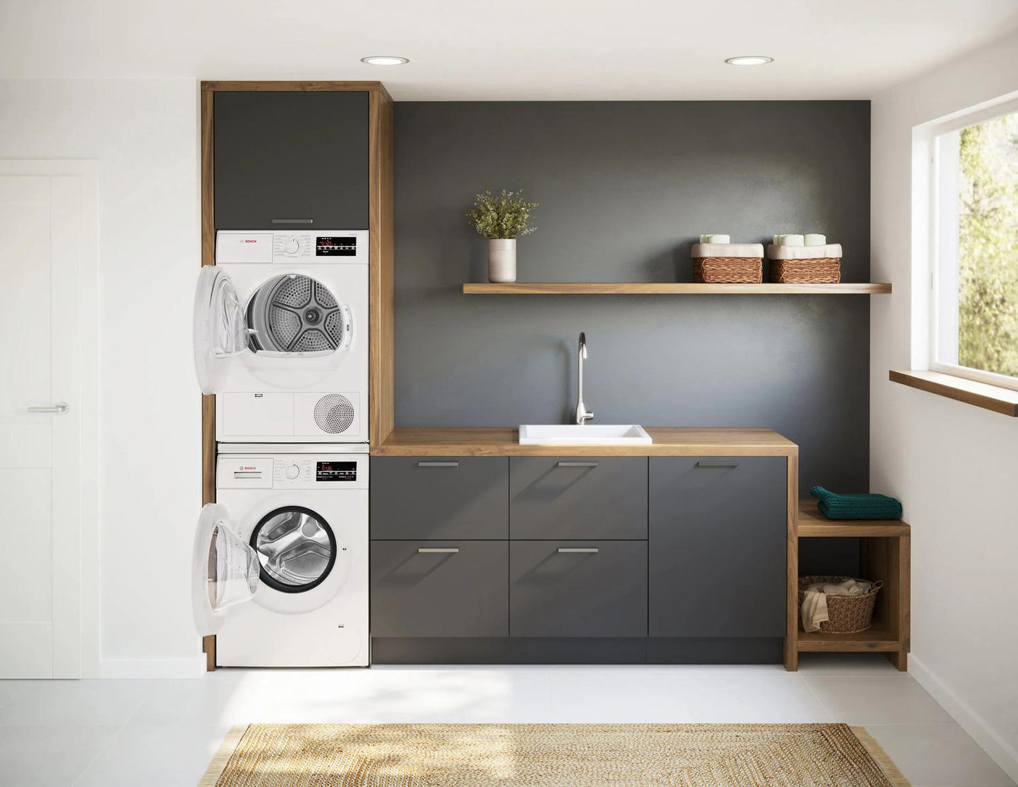 Bosch WGA14400UC 300 Series Compact Washer 1400 Rpm