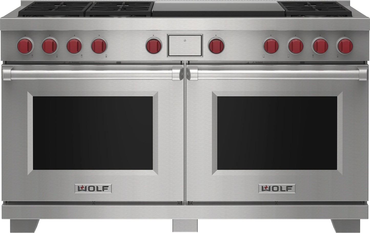 Wolf DF60650DGBKPLP 60" Dual Fuel Range - 6 Burners And Infrared Dual Griddle
